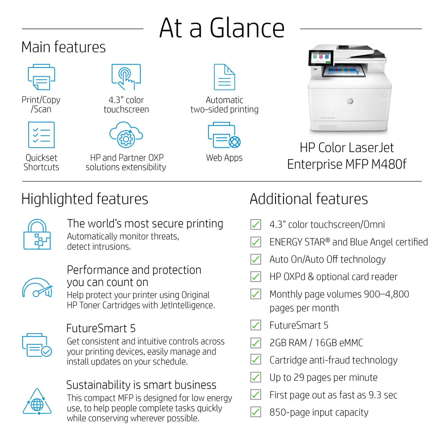 HP Color LaserJet Enterprise MFP M480f